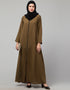 Modest Light Brown Front open with Zip Daily wear Basic Abaya Additional Angles